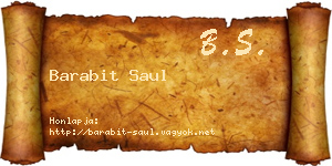 Barabit Saul névjegykártya